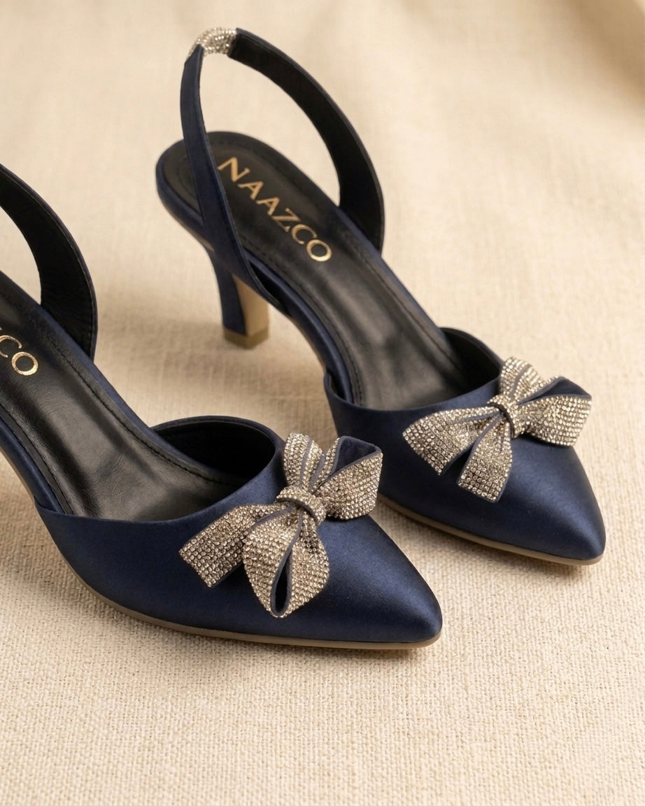 The Riva Kitten Heel - Royal Navy