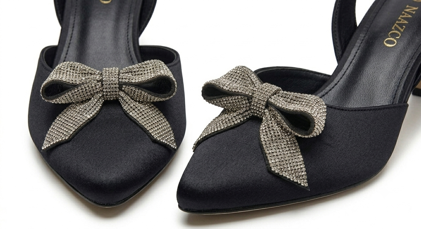 The Riva Kitten Heel - Midnight Black