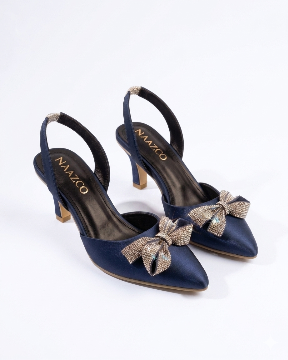 The Riva Kitten Heel - Royal Navy