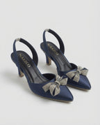 The Riva Kitten Heel - Royal Navy