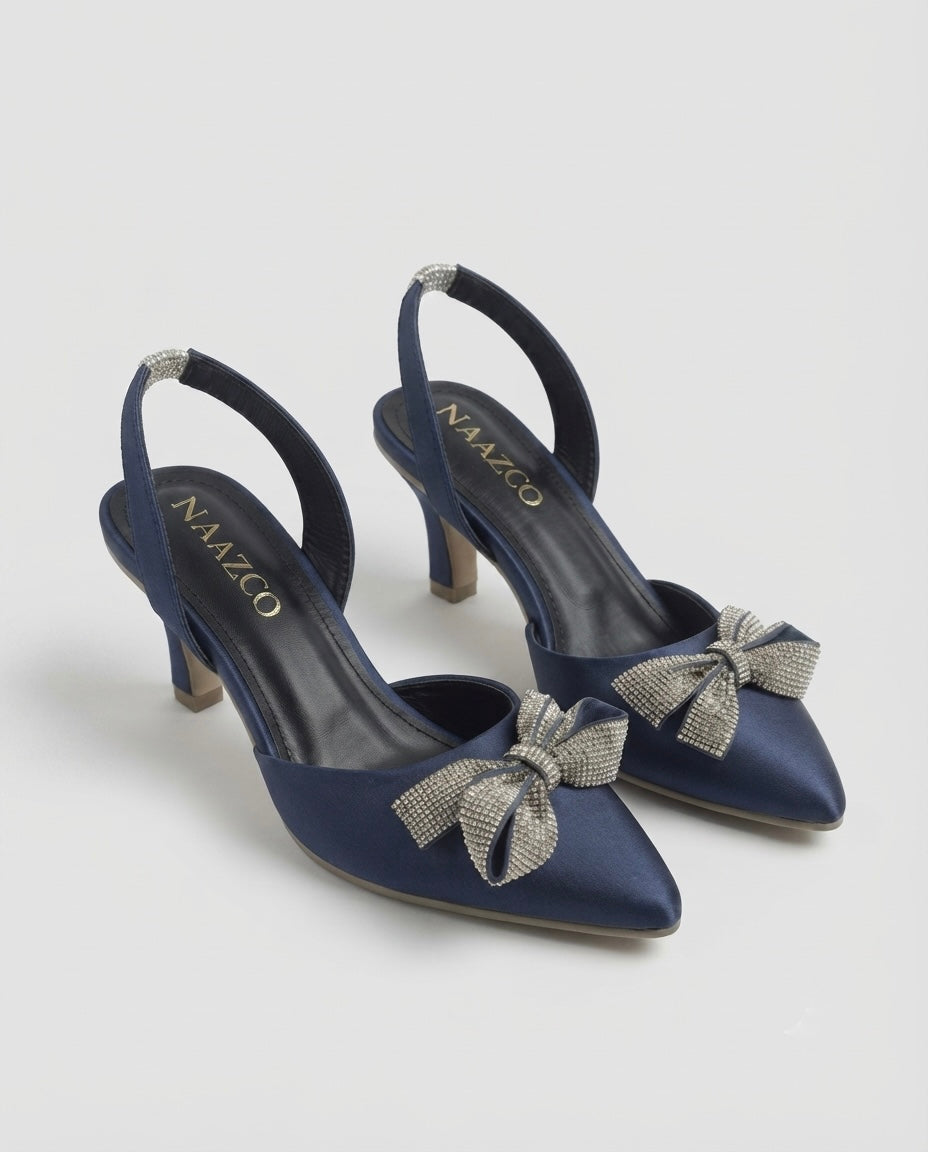 The Riva Kitten Heel - Royal Navy