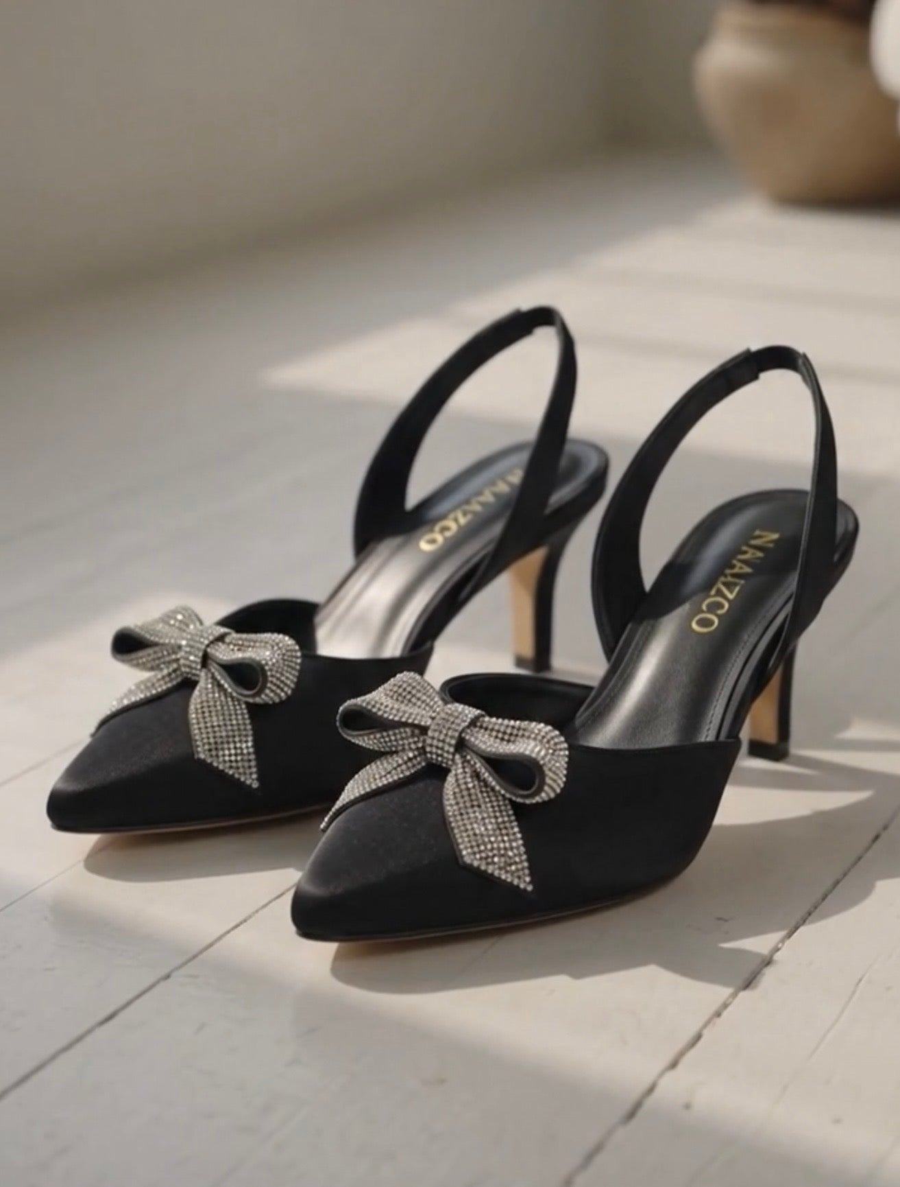 The Riva Kitten Heel - Midnight Black