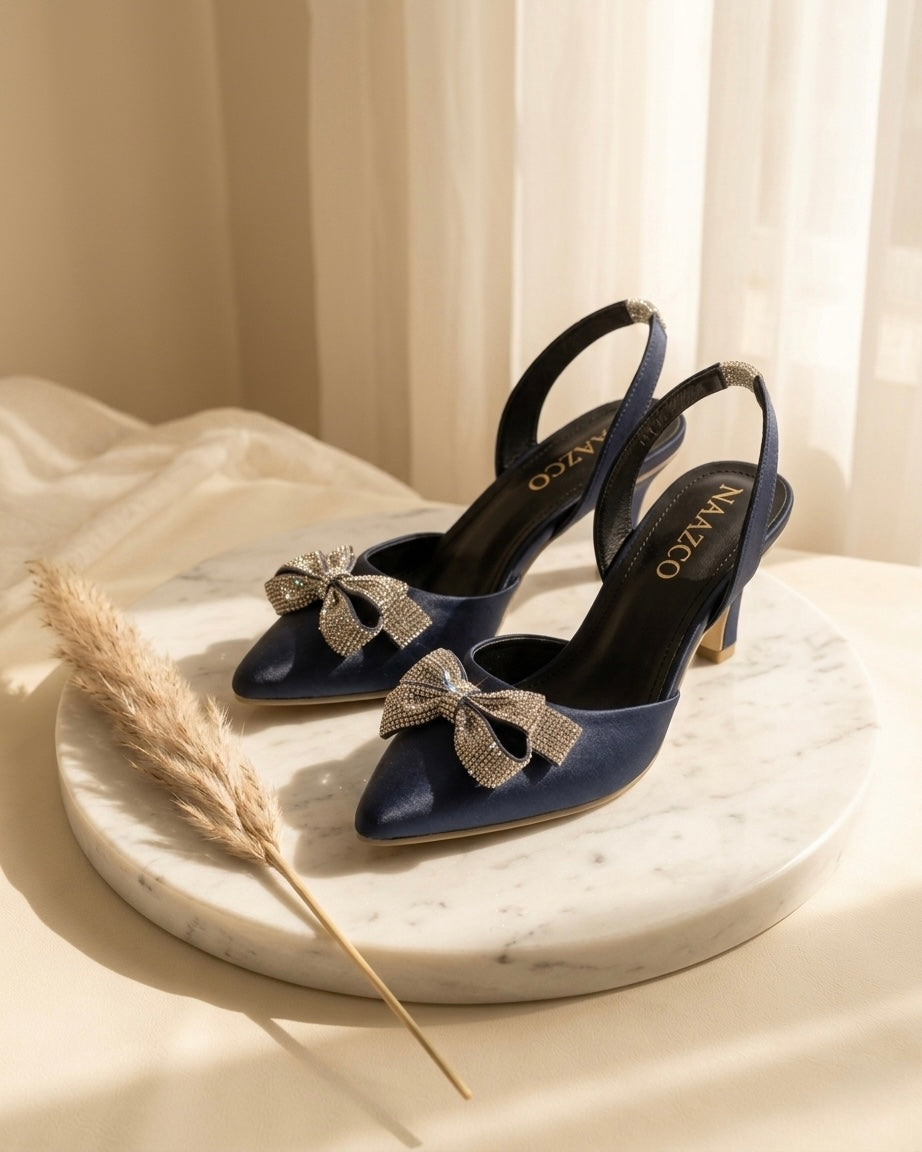 The Riva Kitten Heel - Royal Navy
