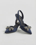 The Riva Kitten Heel - Royal Navy